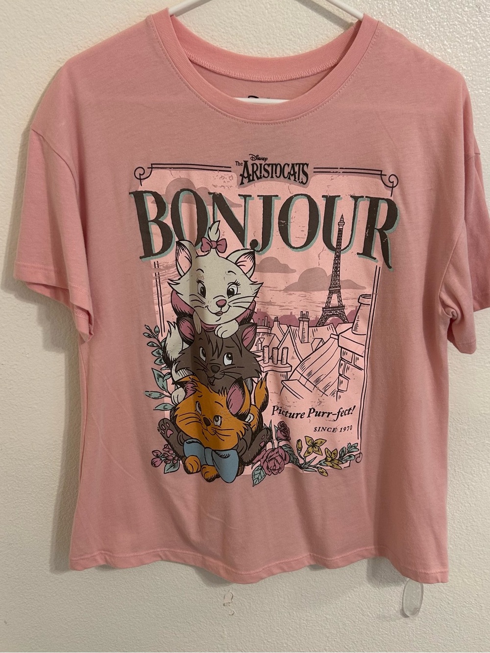 Disney The Aristocats Womens Short Sleeve Top Size Large